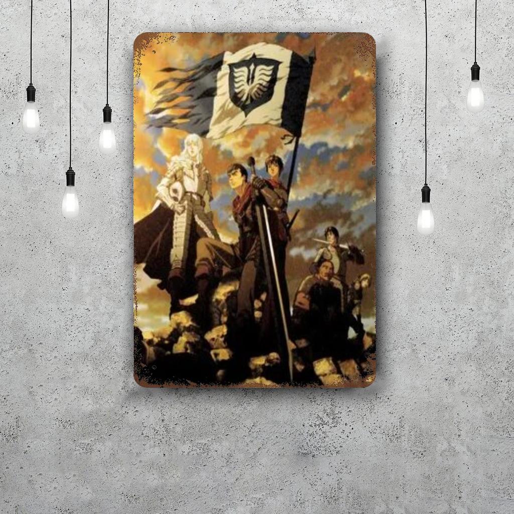 Hero Tales Manga Decor Vintage Metal Signs Tin Signs Captain Poster Decor for Bar Pub Club Man Cave Wall Decoration
