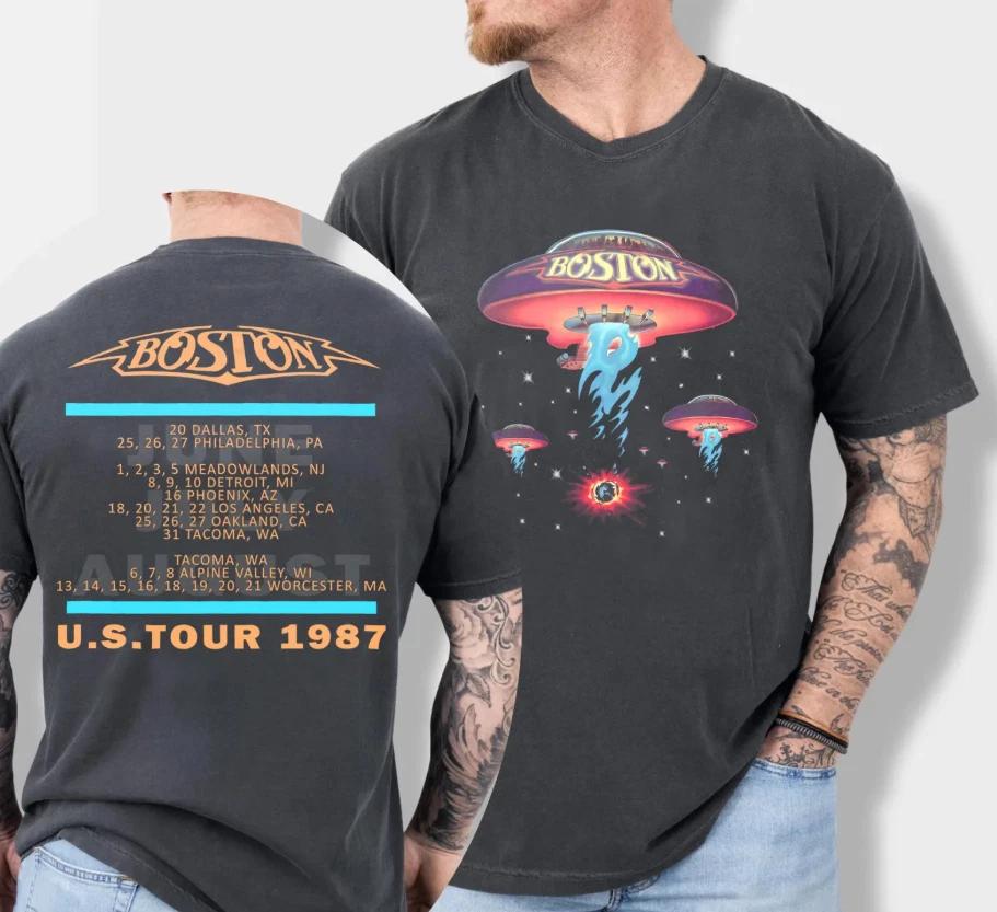 Boston U.S. Tour 1987 T Shirt, Classic Rock Band Concert Tee L