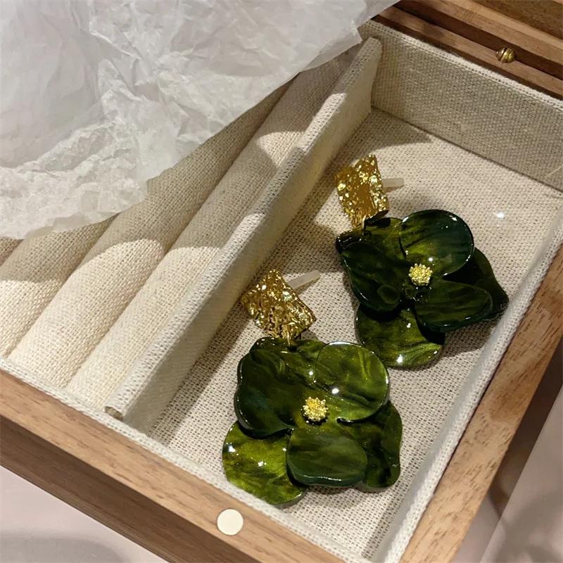 Длинные серьги во французском стиле с преувеличенными большими глазами, модные серьги с жемчужными каплями воды