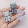 6 Funkelnde Harz-Teddybär-Dekorationen - Niedliche Funkelnde Cartoon-Bären-Dekorationen, Geeignet für DIY-Schmuck, Schlüsselanhänger, Haarspangen