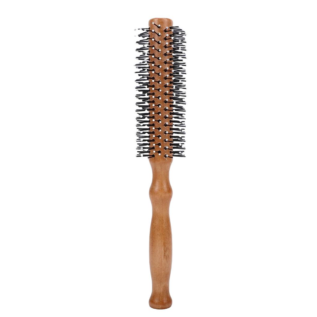 Round Curling Comb Wooden Anti Static Handle Reduces Frizz Round Styling Brush for Hair Salon Home Use Large 9.17 X