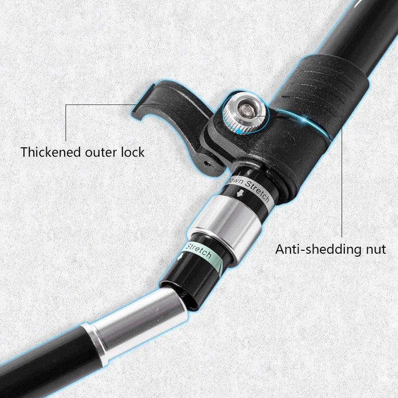 1 stk 5-seksjons utendørs sammenleggbar turstav camping bærbar gåstav for nordisk eldre teleskopisk lett å putte i vesken