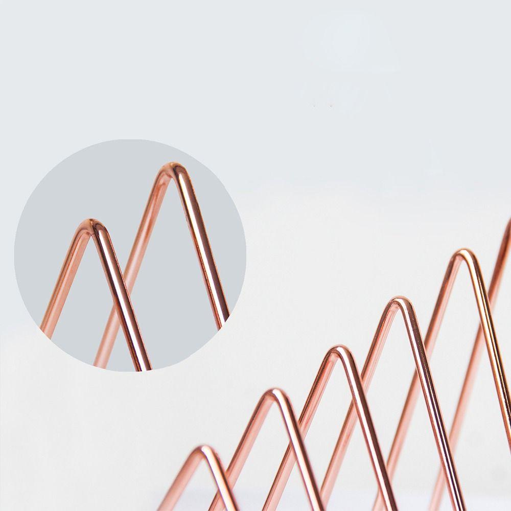 Desktop Organizer Student Stationary Iron Book Stand Book Holder Record Rack Triangle Bookend