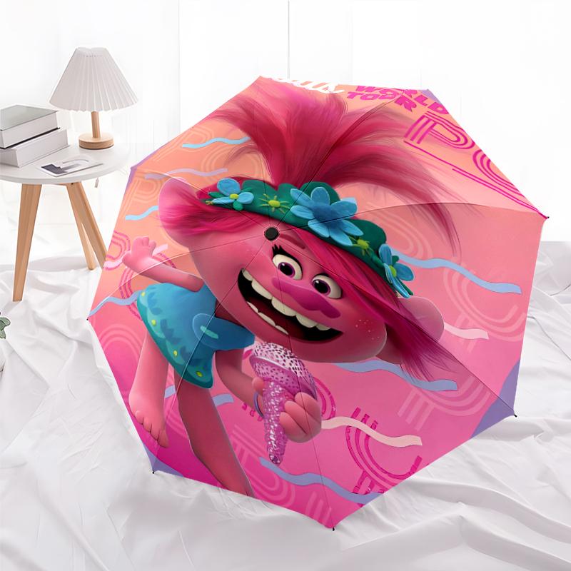 1pc Trolls Umbrella, Sun Protection, And UV Shielding. It Has Eight Sturdy Ribs for Outdoor Use And Perfect Gift