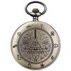 BOSHIYA Quarz-Taschenuhr mit Kette Gravity Falls Bill Seaver Motiv Vintage Bronzene Taschenuhr/Geschenk
