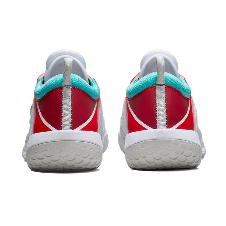 Nike Court Zoom Nxt Hc Weiß Hell Silber Habanero Rot Gewaschenes Türkis Damen DH0222-136