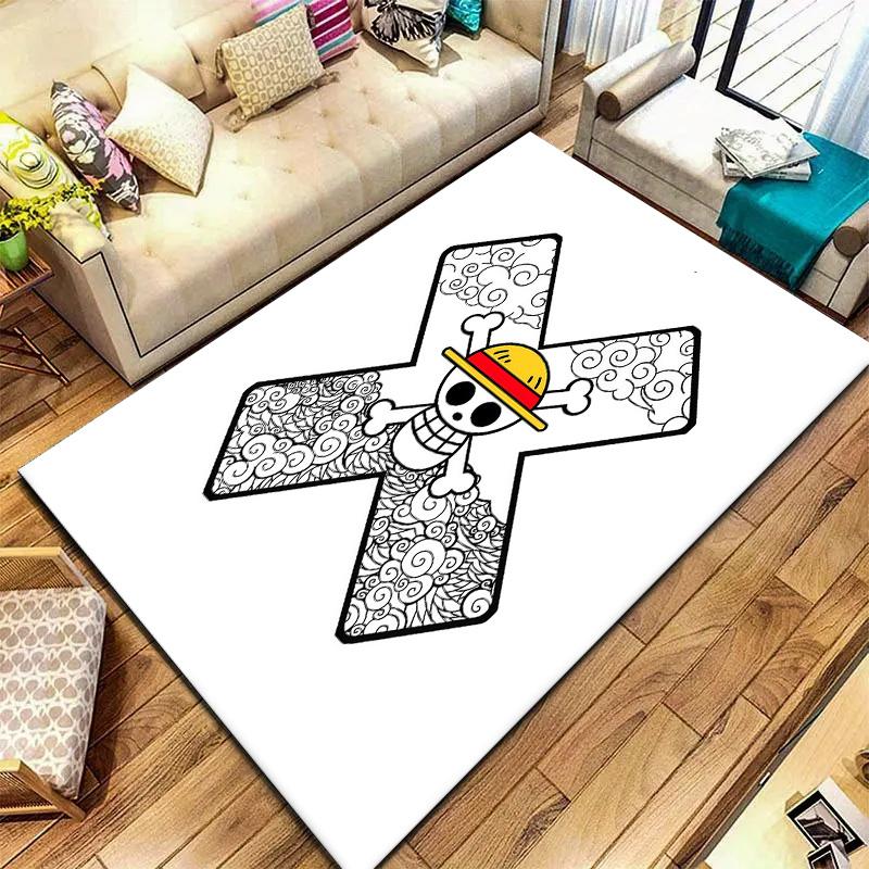 One Piece Straw Hat Pirates Carpet Rug For Living Room Bedroom Home Sofa Decoration,kids Play Nonslip Floor Mat