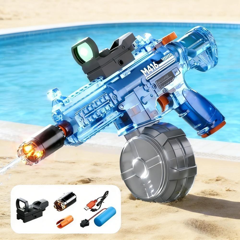 Large Capacity Full Auto Electric Water Gun High Pressure Shooting Toy for Beach and Pool Water Battles Perfect Gift for Kids