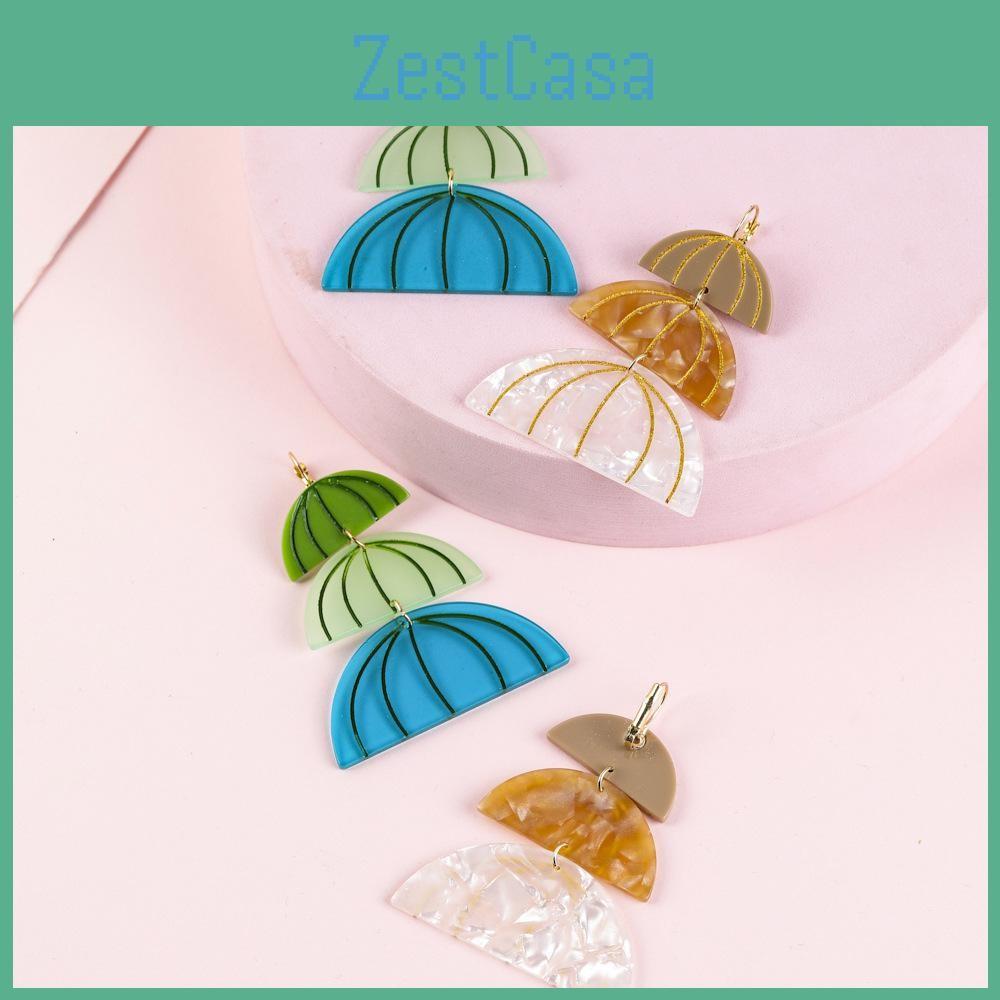 Geometric Modern Earrings For Women Stylish And Versatile Half Circle Design