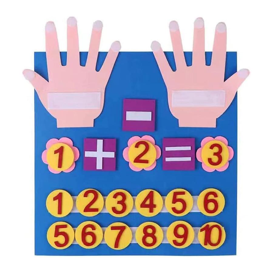 Montessori Math Toy for Toddlers – Counting Sticks, Numbers & Symbols, Early Math Learning Board