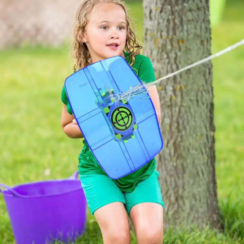 New Target Shield Water Gun Summer Children Shield-shaped Water Spray Toy Water High Pressure Water Gun Beach Toys Party Game
