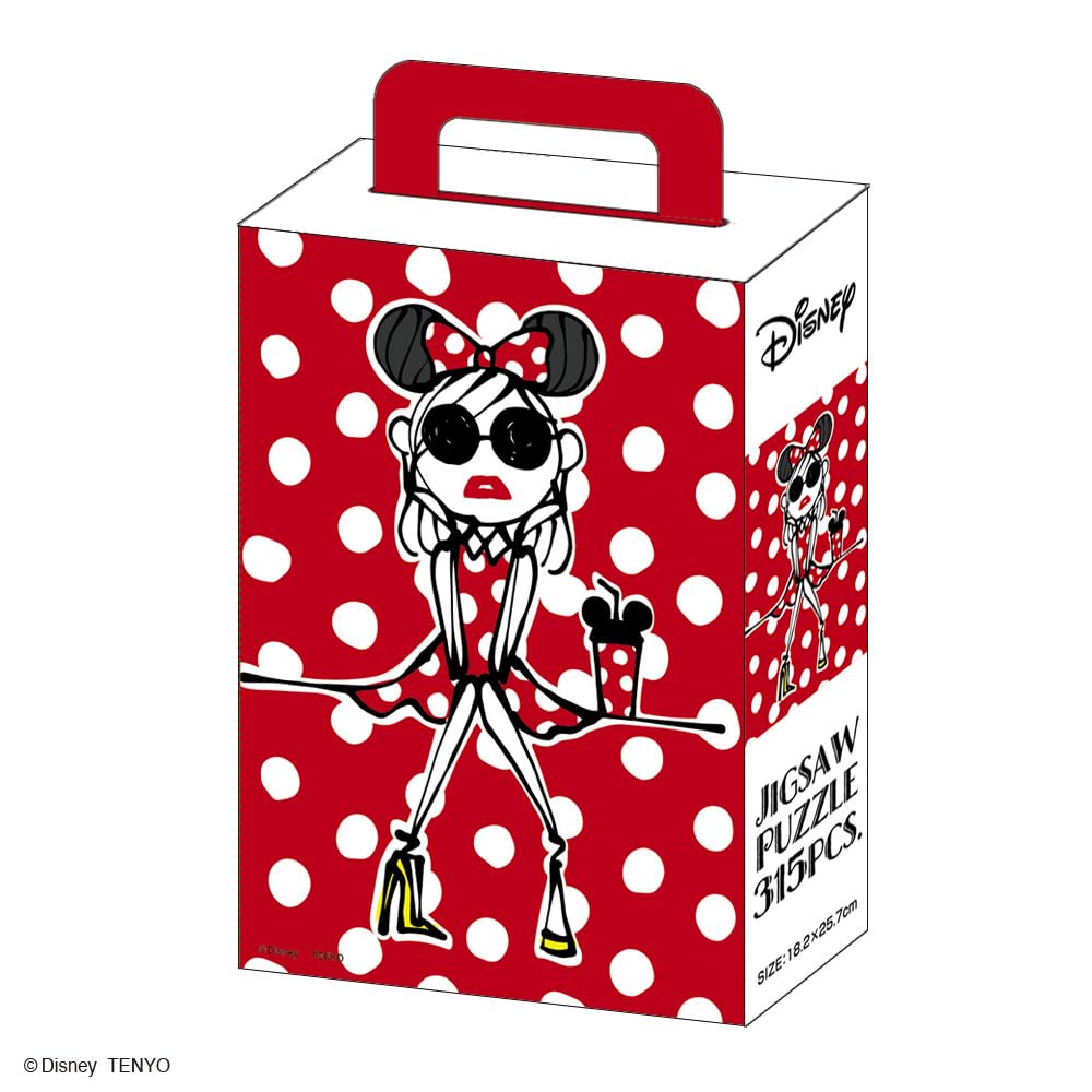Tenyo 315-Piece Jigsaw Puzzle Minnie Mouse Medium Gyutto Series (18.2x25.7cm)