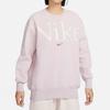 Nike Letter Print Crew Neck Sweatshirt Women Tops Pink FN3655-019