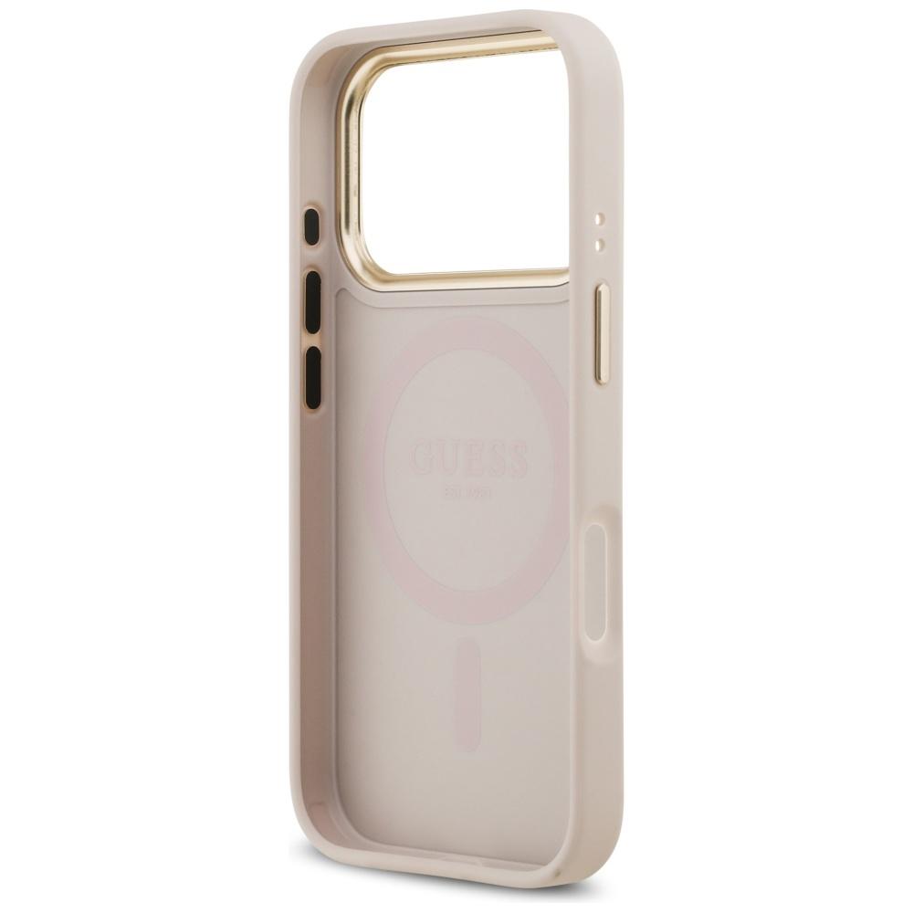 Guess Peony Hot Stamp MagSafe Case for iPhone 17 Pro Pink