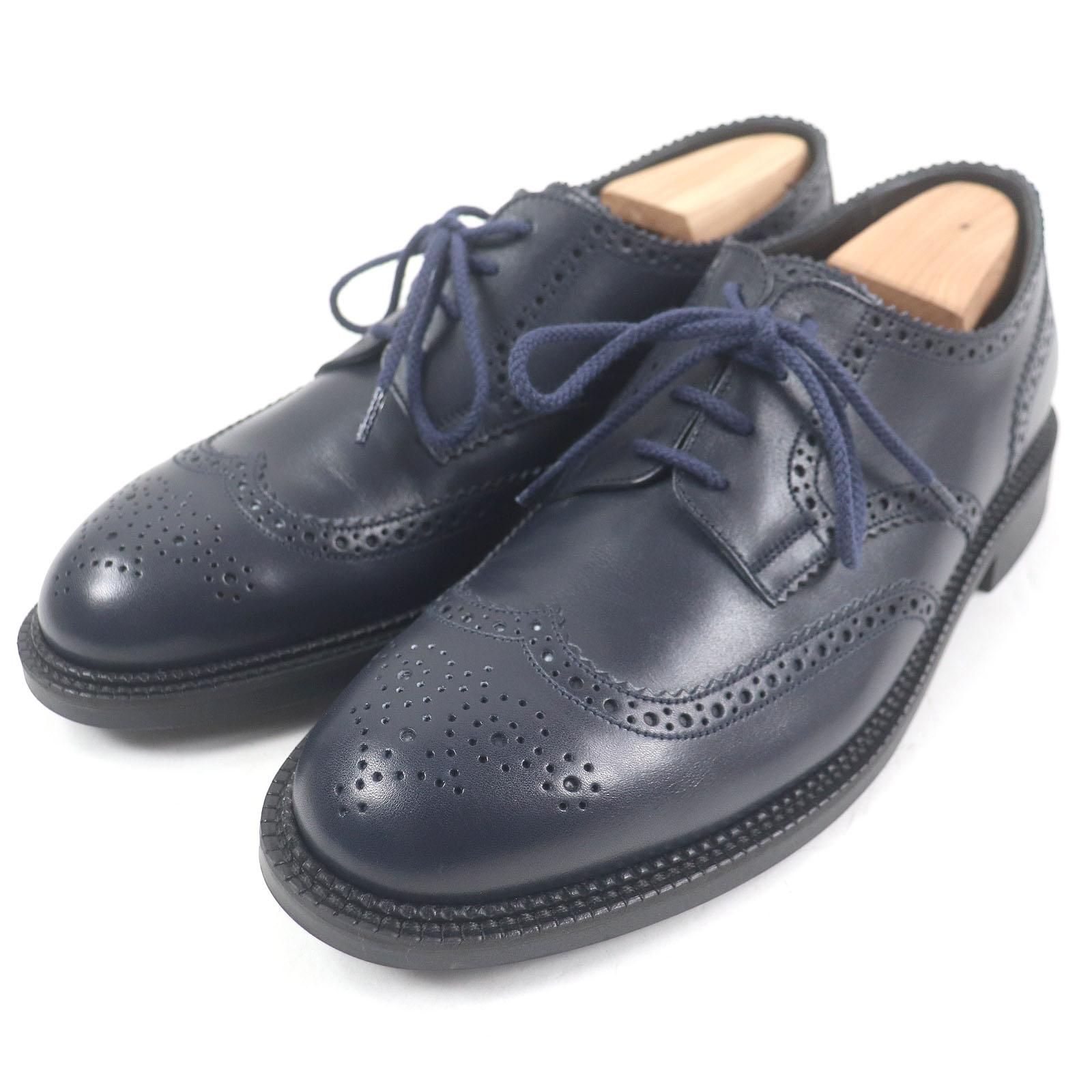 

Pristine J.M WESTON Dress shoes 4 Eyelet Derby Full brogue wingtip leather mens Used