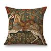 Classic Morris Flower Style Animals Deer Bird Horse Butterfly Night Owl Home Decorative Pillow Case Linen Sofa Cushion Cover
