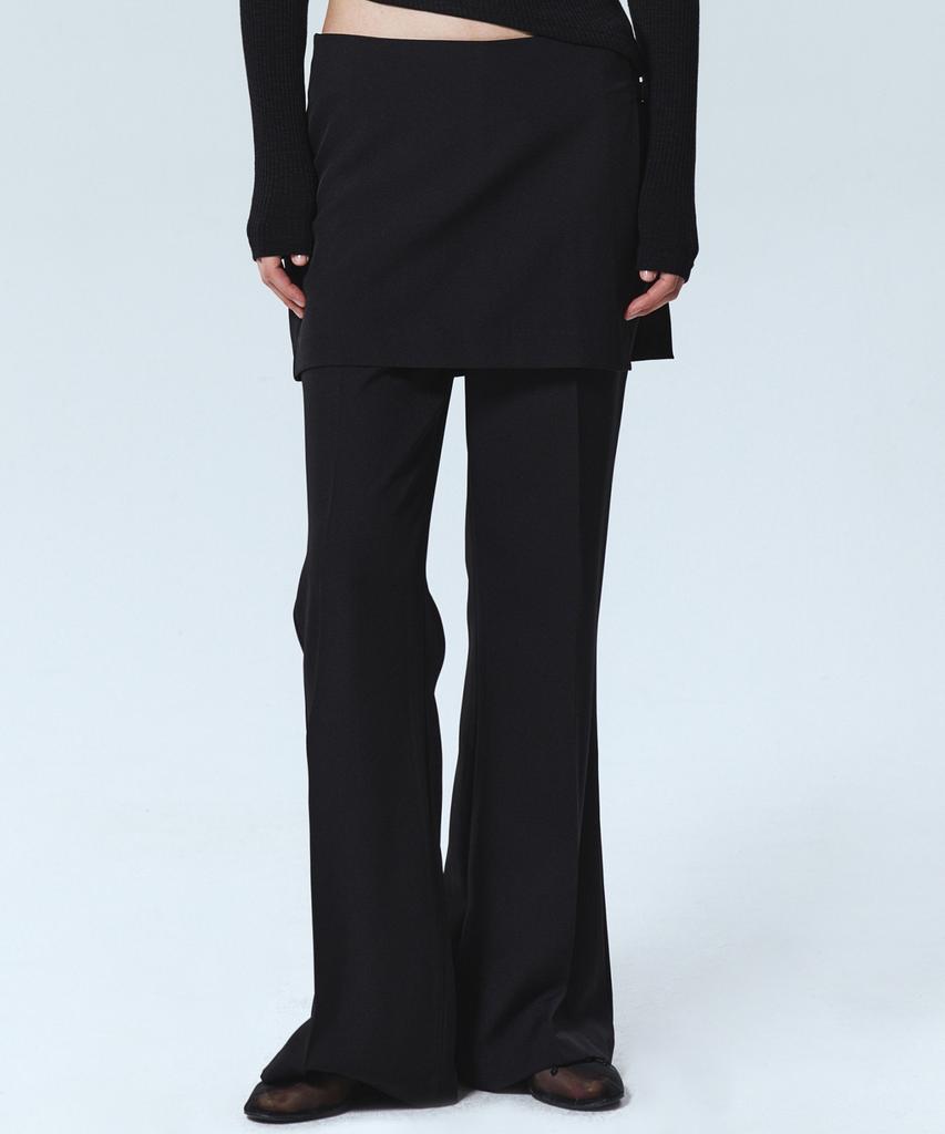 Nigaennikol Bootcut Layered Pantskirt_Black