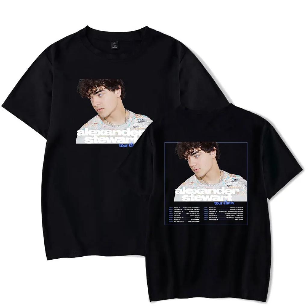 Alexander Stewart T-Shirt Rundhals Kurzarm T-Shirt Herren Damen Streetwear Druck Lässig Harajuku Hip Hop