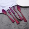 304 Stainless Steel 24Pcs/Set Gold Dinnerware Set Steak Knife Fork Coffee Spoon Cutlery Set Kitchen Tableware Silverware Set