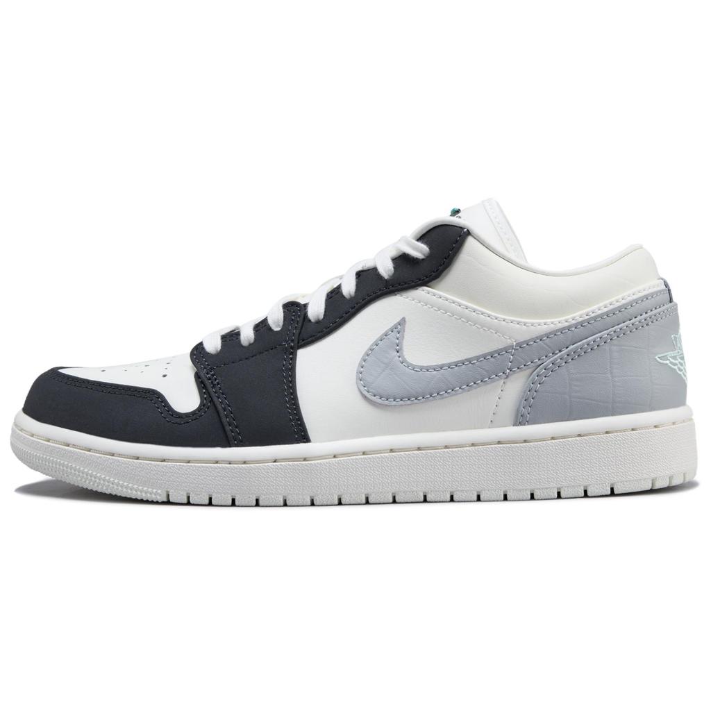 Air Jordan 1 Low Turquoise Stone Men Sneakers Cream Sail Light-Smoke-Grey IO2242-101