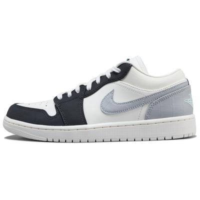 Air Jordan 1 Odporne na ścieranie Buty koszykarskie z niską cholewką w stylu vintage Męskie Białe Szare Czarne Jordan IO2242-101