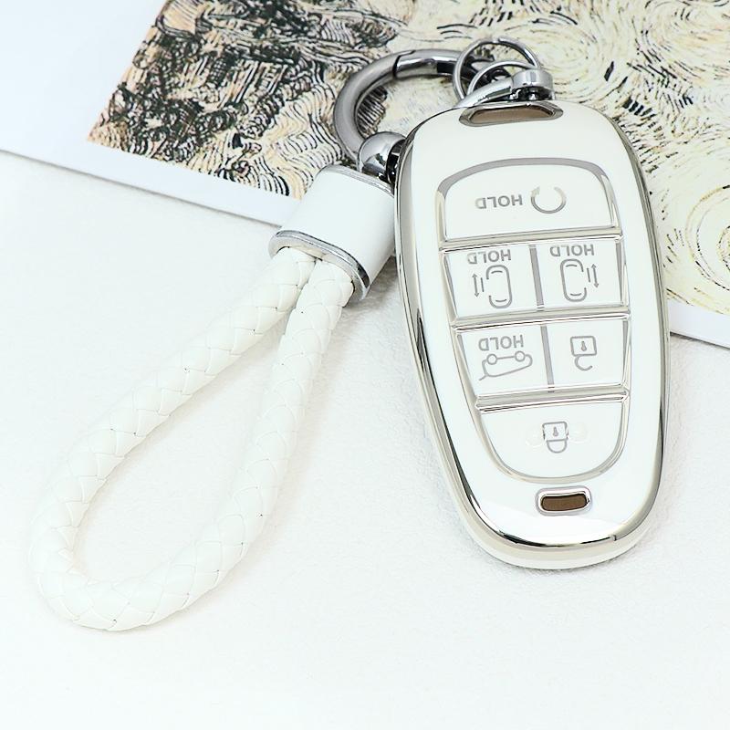 4 5 6 7 8 Buttons TPU Remote Key Shell Fob Case Cover for Hyundai 2020-2021 Sonata Nexo DN8 Santa Fe TM Tucson NX4 Staria Ioniq