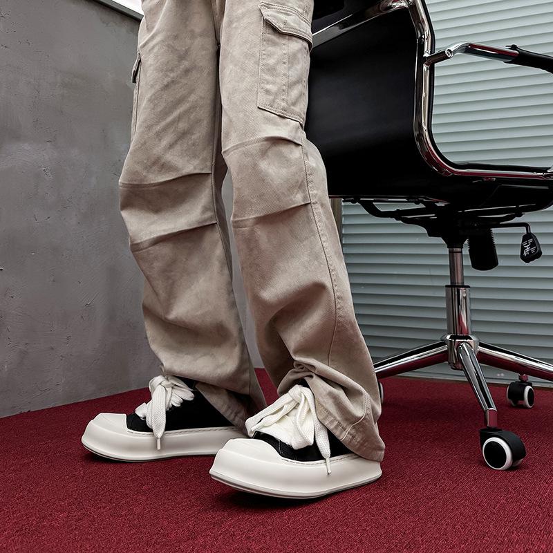 2025 spring and summer new platform canvas shoes breathable and comfortable casual versatile color matching casual shoes 30309-J