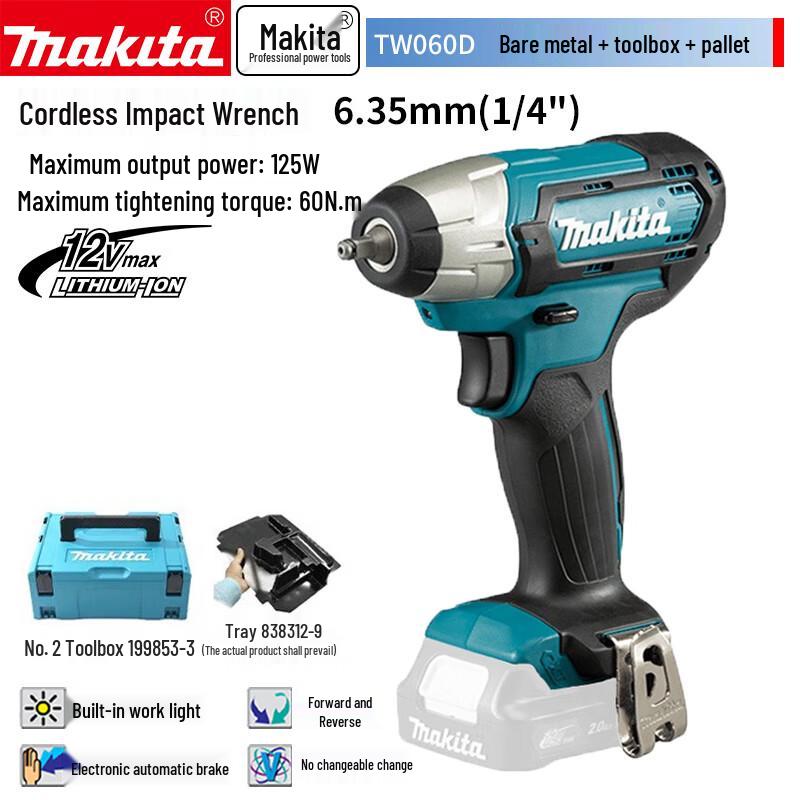 

Makita TW060D 12V Cordless Impact Wrench CN plug (adapter included)