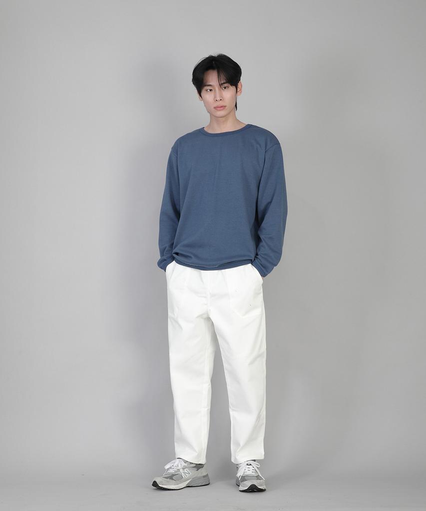 Seinteukeulu Ankle Drop Classic Fatigue Tapered Pants Aft-306 White