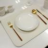 Velvet Faux Leather Double-Sided Table Mat IV+BR