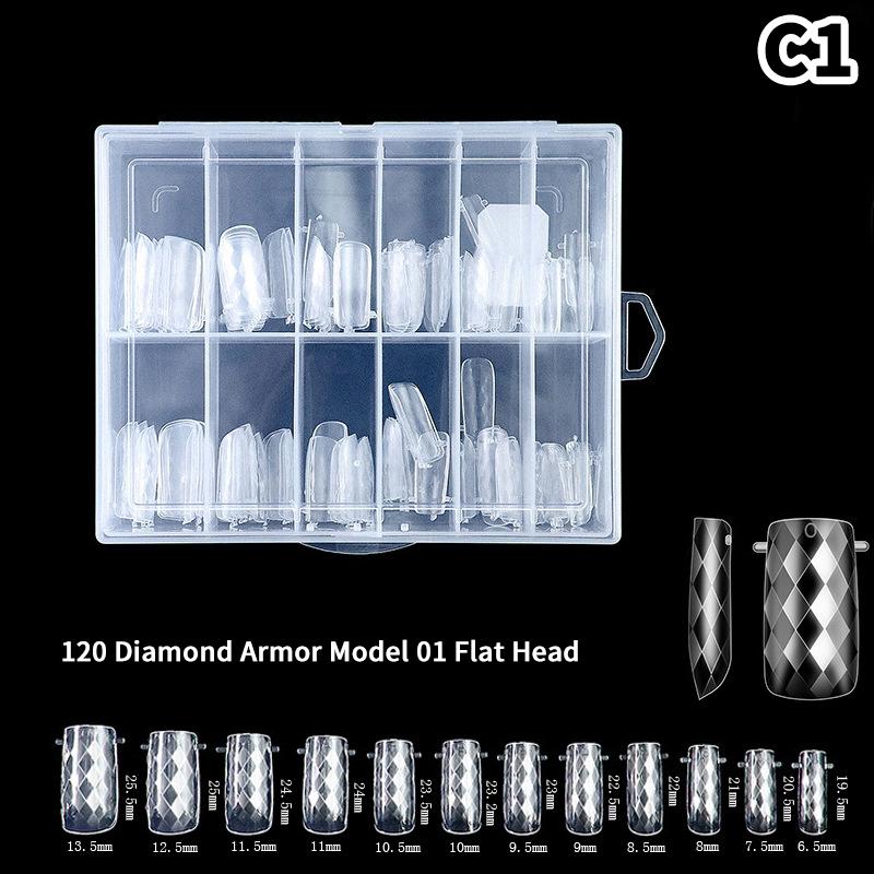 Sandwich Dual Nail Forms 240Pcs 15Size Extensions-Dual Forms Coffin Oval Almond Nail Forms Top Mold Bottom Mold Extensions
