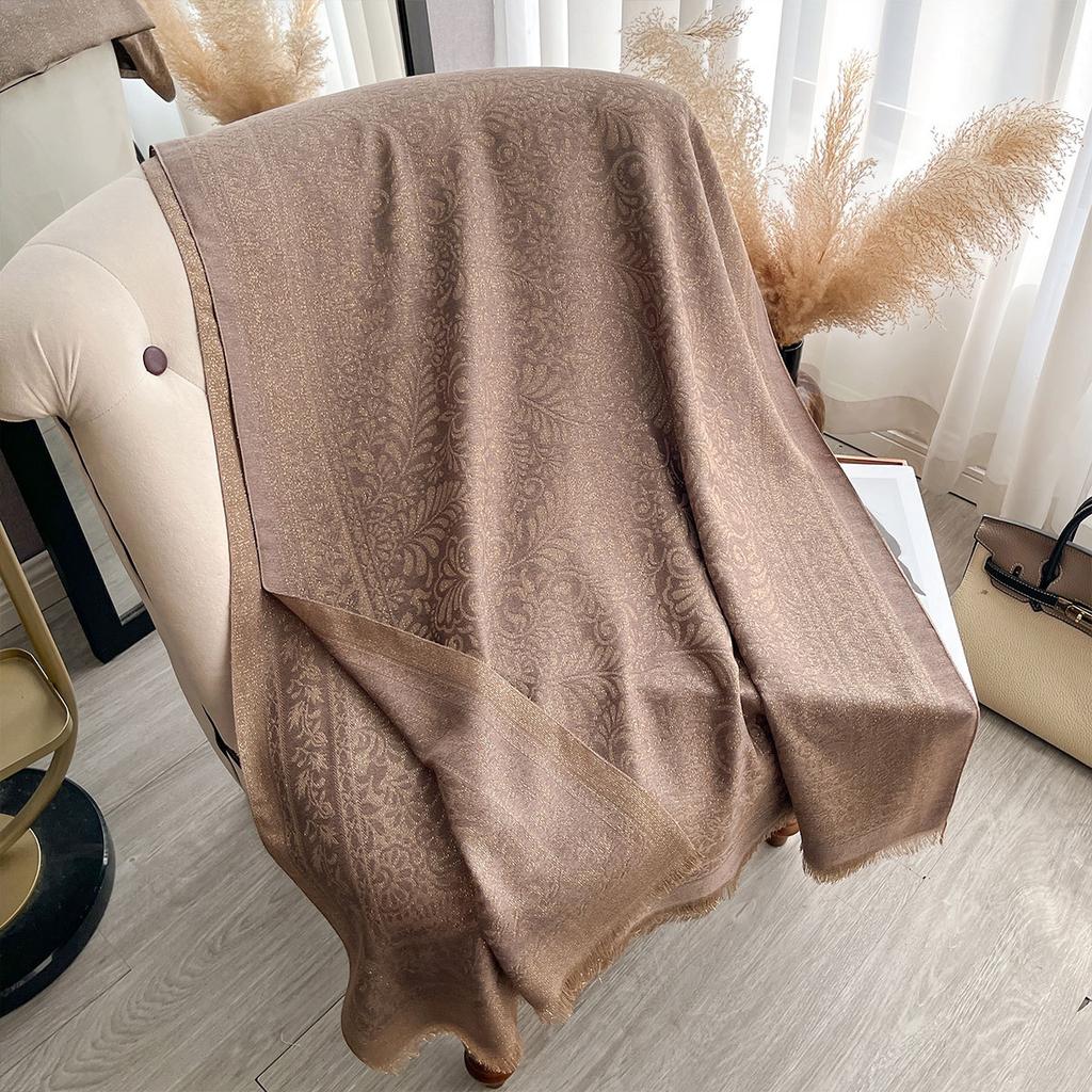 Double-Sided Commuting Warm Fashion Elegant Simple Atmosphere Imitation Cashmere Scarf Shawl Cape Female Big Name Style