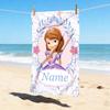 Custom Name Princess Adventure Stylish Digital Printing Beach Towel Quick‑Drying Absorbent Blanket for Beach Pool Gym Travel