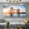 Dimensiune mare Retro Tower Bridge Pânză Pictură Vintage Franța City View Poze de perete Postere de peisaj pentru decorarea camerei de zi