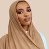 Crinkle Rayon Hijab Women Muslim Scarf Shawls Fringe Solid Headscarf Head Wraps Big Size Plain Islamic Turban Headbands Foulard