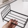 1Pcs Miniature Iron Doll Bed Model Mini Doll Bed Furniture 1:12 Dollhouse Simulation Bedroom DIY Accessories Toys
