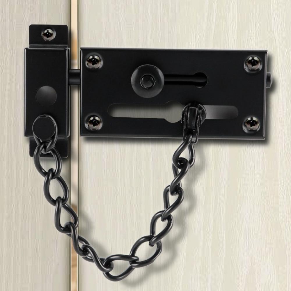

Security Lock Door Bolt Safety Door Safe Lock Hardware Blocking Lock Door Hardware чорний