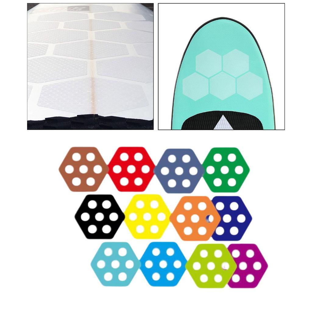 12 Pieces Surfboard Traction Pads for Board Longboard Surf Boards