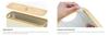 Transparent Bathroom Storage Box with Lid, Bamboo Foldable Napkin and Paper Roll Organizer