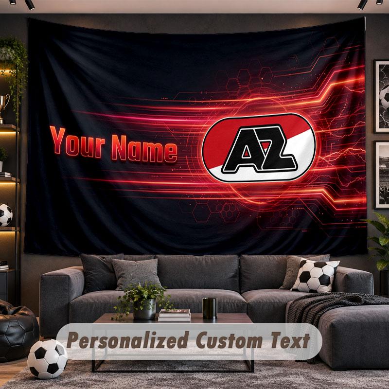 Wall Hanging Tapestry Custom NameAZ Alkmaar Pattern Personalized Printed Fabric Wall Decor