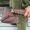 TOURBON Axe Cover and Sheath with Leather Hatchet Neck Guard Set for Camping and Splitting Firewood