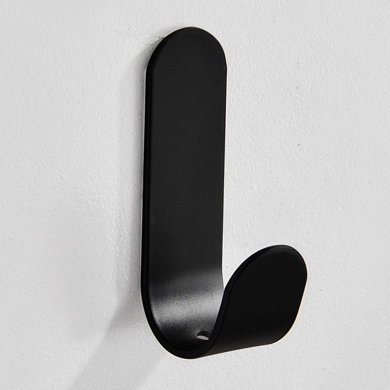 No-Drill Wall-Mounted Metal Hooks for Bathroom, Door, Hat, and Coat – Strong Adhesive Iron Hardware