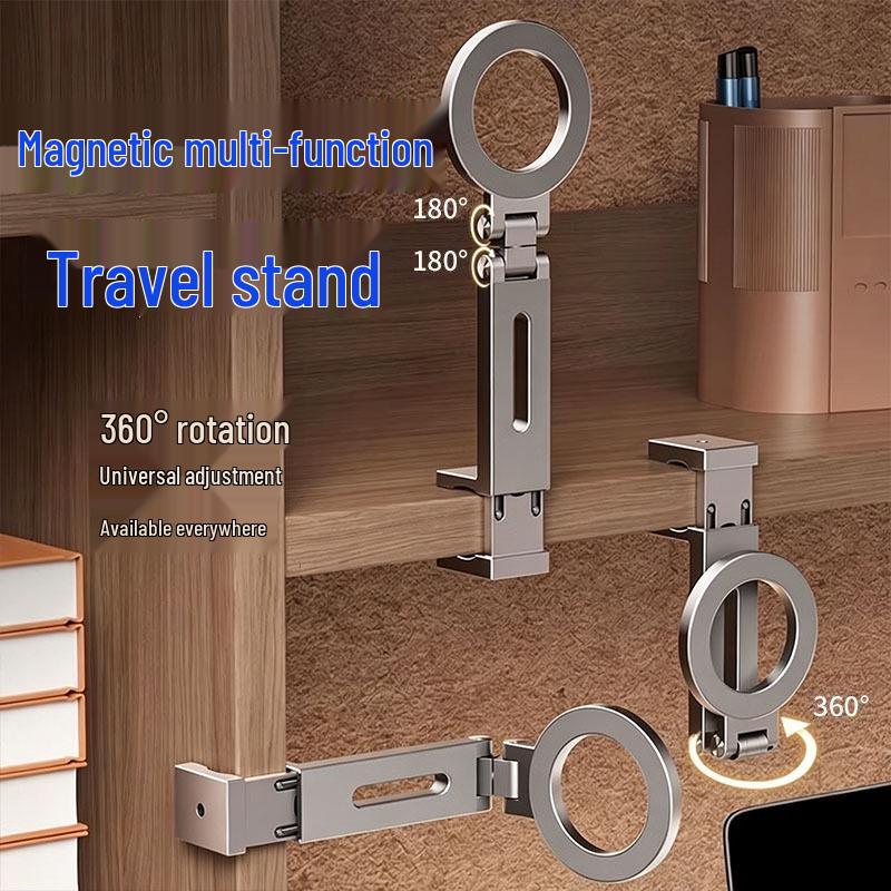 Foldable Magnetic Rotatable Phone Holder for Travel & Live Streaming - MagSafe Compatible