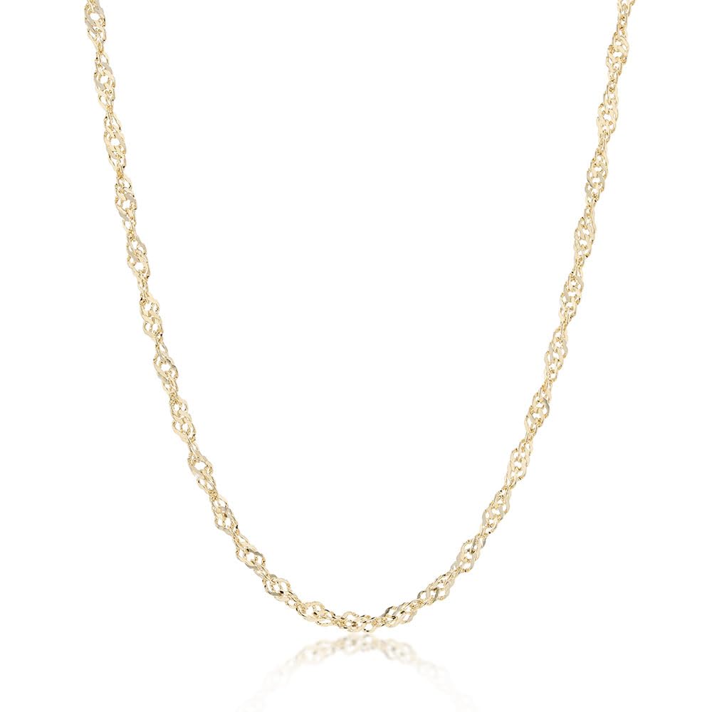 

18K Gold Screw Chain Necklace 45cm GNSC A45 [Exedia] (K18) жовтий