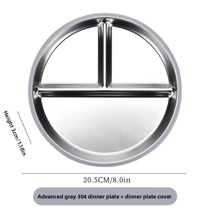 Dziecięcy Pokarm Uzupełniający Odporny na Upadki Izolowany Termicznie Klasy Spożywczej Dzielony Talerz Obiadowy