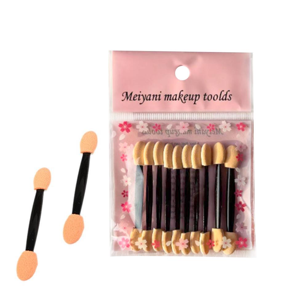 

10PCS Disposable Dual Sided Eyeshadow Sponge Applicators Eye Shadow Brushes For Cosmetic Applicator Makeup Tools