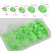 100Pcs Beads Glow Round Casting Baits Green Cylindrical Luminous Bait Tackle Fittings Tools Supplies Pool River