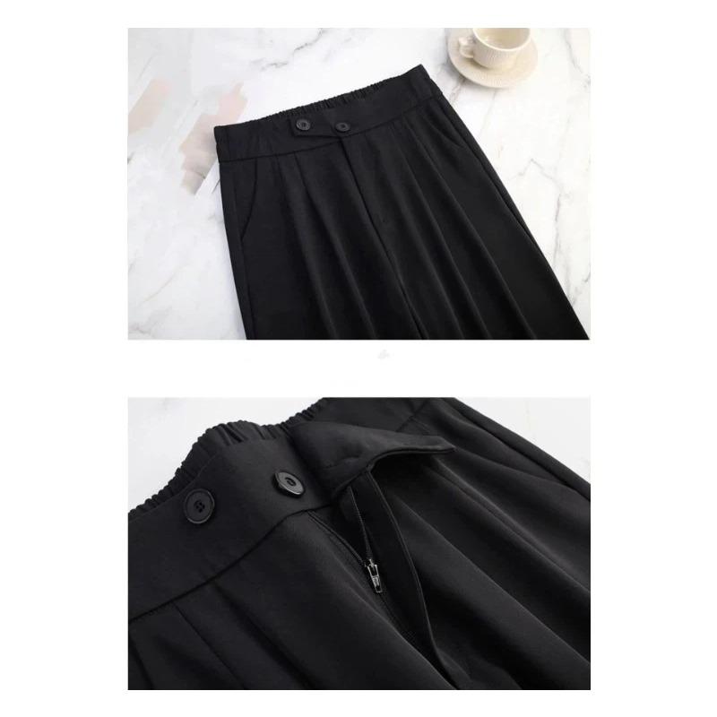Women High Waist Slimming Straight Leg Suit Pants For Spring Autumn Commuter Wear