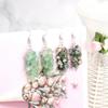 Natural Chips Stones Dangle Earrings For Women Reiki Long Dangle Hook Eardrop Gift For Her Valentine With Pouch
