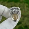 Friendship Day Deal 925 Silver Oval Golden Rutile Gemstone Promise Mother Ring
